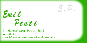 emil pesti business card